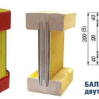 Балка двутавровая с заглушками «TECH» длиной 4,5 метра